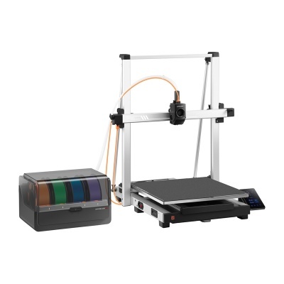 impressora 3D com dispensador de filamentos coloridos