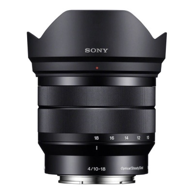 Objetiva Sony 4/10-18 preta para câmara fotográfica