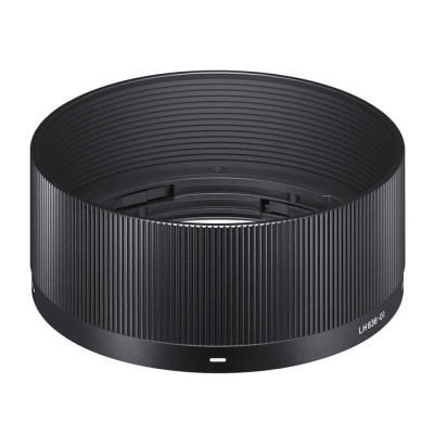 Parasol de lente fotográfica preto com textura estriada