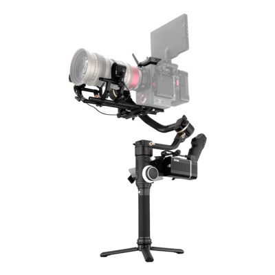 Gimbal estabilizador com câmera profissional e monitor