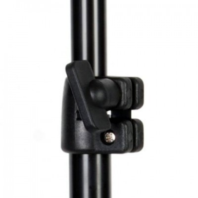 Fecho de bloqueio preto em hastes cilíndricas pretas