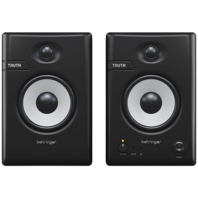 Par de altifalantes de estúdio Behringer Truth preto com cones brancos