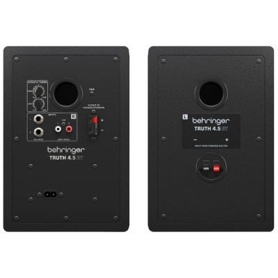 Colunas de estúdio Behringer TRUTH 4.5 BT vistas de trás em preto
