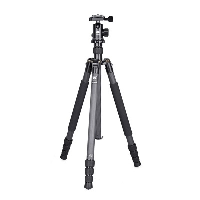 Tripé de fotografia em carbono com pernas e cabeça ajustáveis