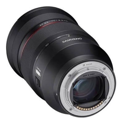 Objetiva Samyang AF 24-70 1:2.8 FE preta para câmara fotográfica