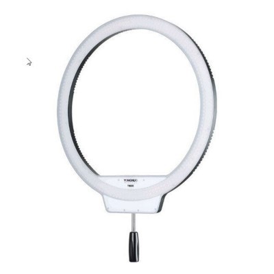 Anel de luz LED branco com botão de controlo preto