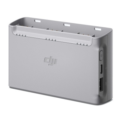 Carregador portátil cinzento DJI com portas USB