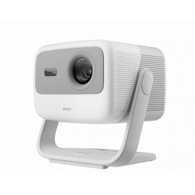 Projetor digital branco com lente e suporte integrado