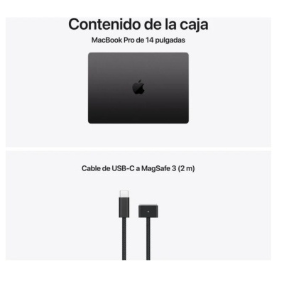 MacBook Pro de 14 polegadas e cabo USB-C a MagSafe 3 de 2 metros