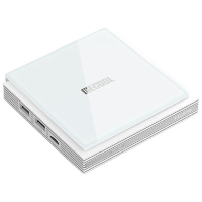 Dispositivo eletrônico branco TECOOL com portas USB e HDMI