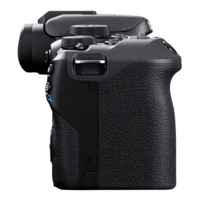 Câmara fotográfica digital preta com textura antiderrapante na pega