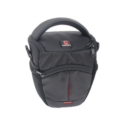 Bolsa de transporte preta Garuba com fechos de correr e alça acolchoada