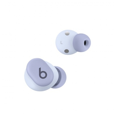 Auriculares sem fios Beats lilás e branco com ponteiras silicone