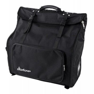 Mochila preta STARTER com bolso frontal e pega superior