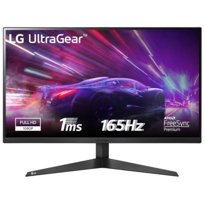 Monitor LG UltraGear ultrawide preto com imagem de carro desportivo iluminado