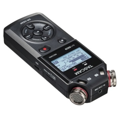 Gravador de voz digital TASCA preto com ecrã e botões