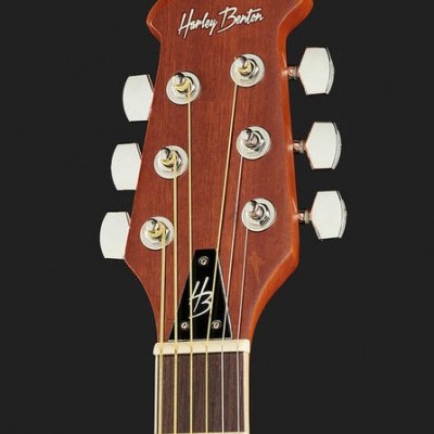 Cabeça de guitarra acústica Harley Benton em madeira castanha