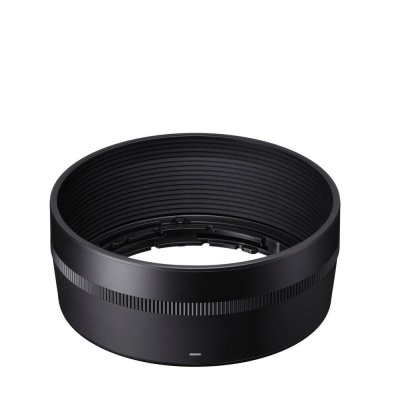 Para-sol de lente fotográfica preto com textura interior acanalada