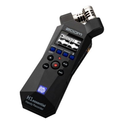 Gravador portátil Zoom H1 essential preto com ecrã digital e microfone metálico