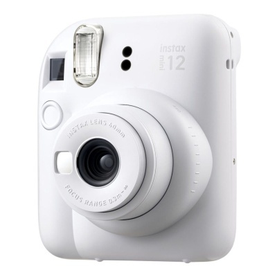 Câmara instantânea branca Fujifilm Instax Mini 12 com lente de 40 mm
