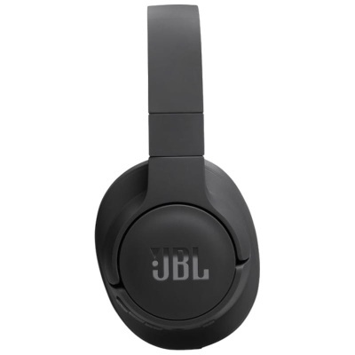 Auscultadores sem fios pretos over-ear da JBL com logo visível