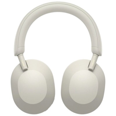 Auriculares over-ear creme com almofadas ovoides