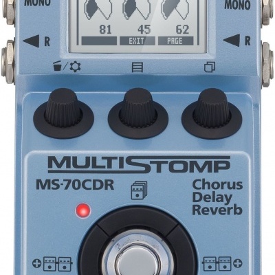 pedal de efeitos para guitarra azul claro Zoom MultiStomp MS-70CDR