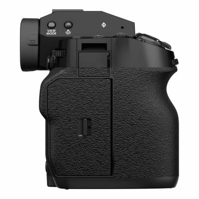 Câmara fotográfica digital preta com textura antiderrapante