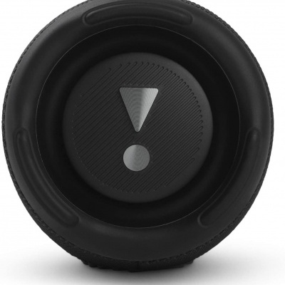 Roda preta com símbolo de exclamação