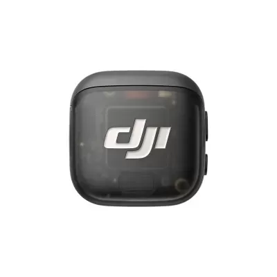 Estojo compacto preto fosco com logotipo DJI branco