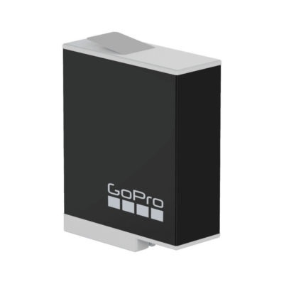 Bateria preta e cinzenta GoPro com logo branco