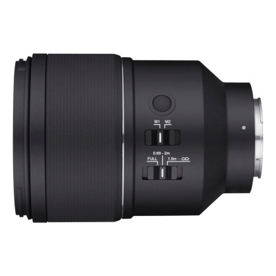 Lente preta de câmara fotográfica com botões e interruptores