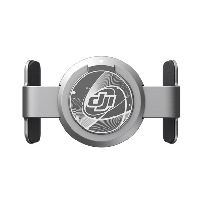 Suporte para smartphone DJI em metal prateado e preto