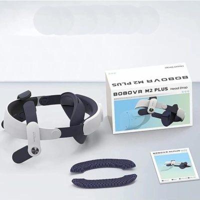 Óculos VR BOBO VR M2 PLUS com suporte ajustável e duas almofadas azuis