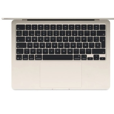 Computador portátil aberto com teclado preto e corpo prateado