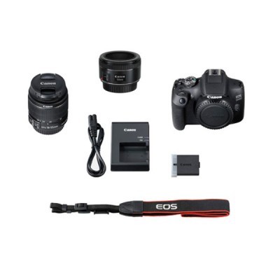 Conjunto completo de câmara Canon com lentes e acessórios