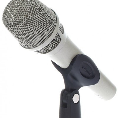 Microfone dinâmico Neumann com suporte preto