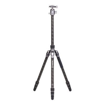 Tripé para câmara fotográfica com pernas ajustáveis em carbono preto