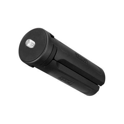 Tripé de mesa portátil preto com parafuso metálico