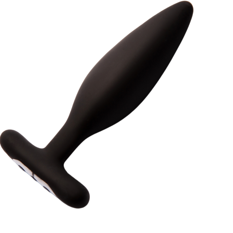 JE JOUE EGON – Vibrador Anal Premium com Design Escultural Plug anal de silicone preto, base em T com detalhe prateado