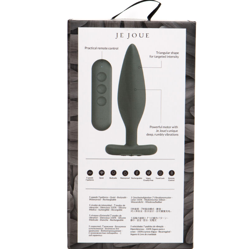 JE JOUE EGON – Vibrador Anal Premium com Design Escultural Embalagem de brinquedo sexual em silicone com controle remoto, características e descrições