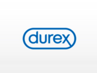 Logótipo Durex azul em fundo branco