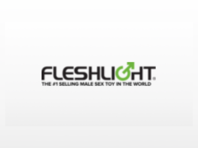 Logótipo FLESHLIGHT com símbolo masculino verde