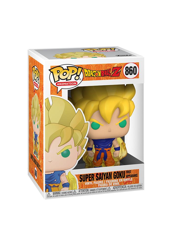 Figura Funko Pop Super Saiyan Goku Dragon Ball Z na embalagem