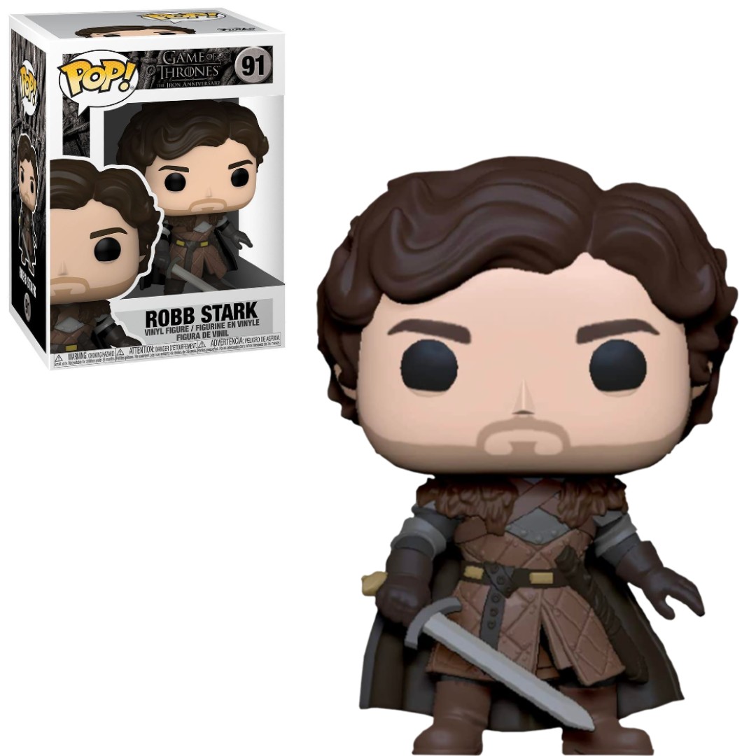 Figura Funko Pop! Robb Stark de Game of Thrones com espada e capa castanha