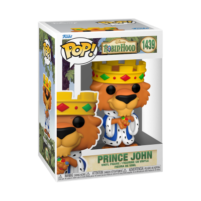 Funko Pop! Prince John de Disney Robin Hood dentro da caixa