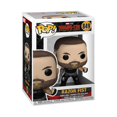 Boneco Funko Pop! Razor Fist da Marvel Shang-Chi na caixa
