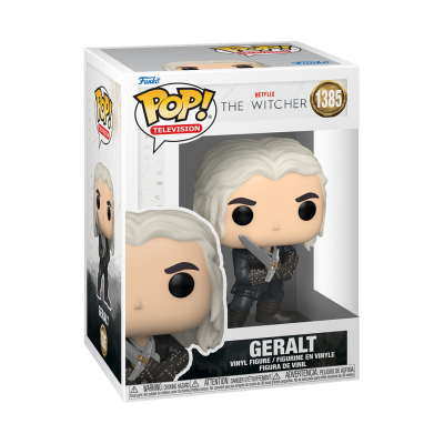Figura Funko Pop! Geralt da série The Witcher na embalagem