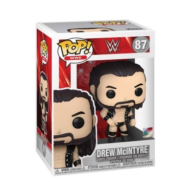 Figura Funko Pop! Drew McIntyre WWE vinil número 87 na caixa