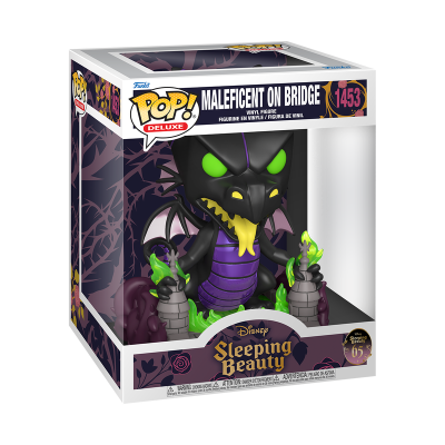 Figura Funko Pop Maleficent on Bridge nº 1453 da Sleeping Beauty na caixa